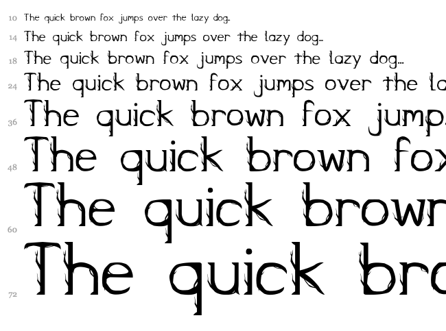 Kampung Zombie font waterfall