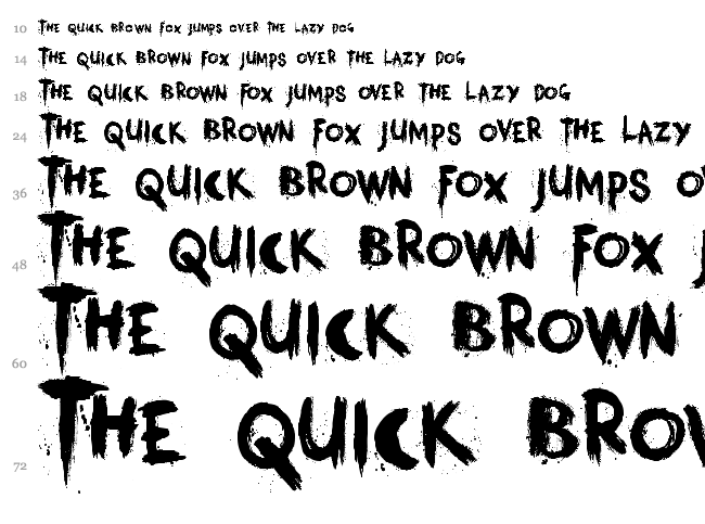 Kerberos Fang font waterfall