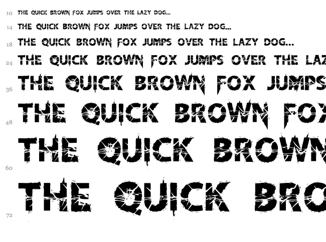 Knife Fight Ballet font waterfall
