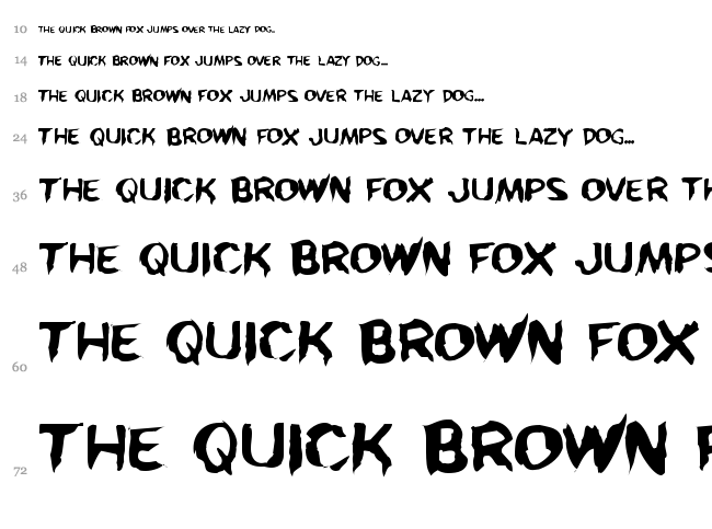 Kreeture font waterfall
