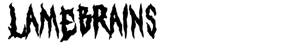 Lamebrains font preview