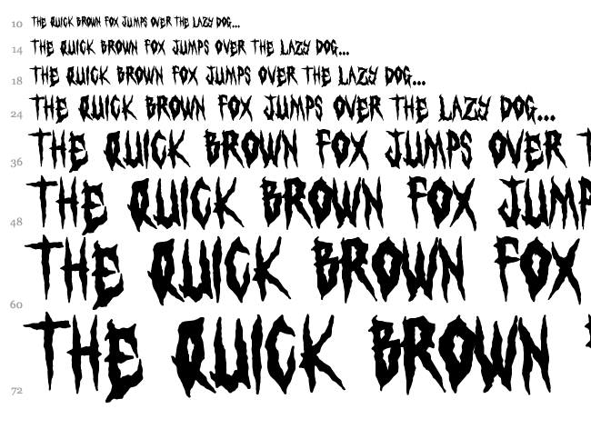 Lamebrains font waterfall