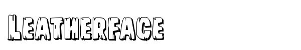 Leatherface font preview