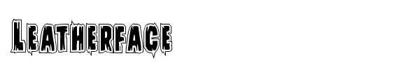 Leatherface font preview