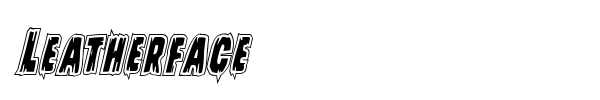 Leatherface font preview