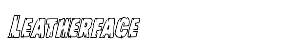 Leatherface font preview