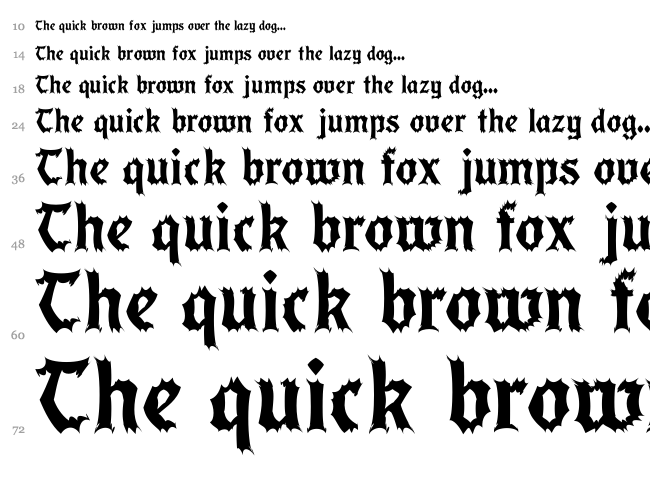 Lindberg Caffeine font waterfall