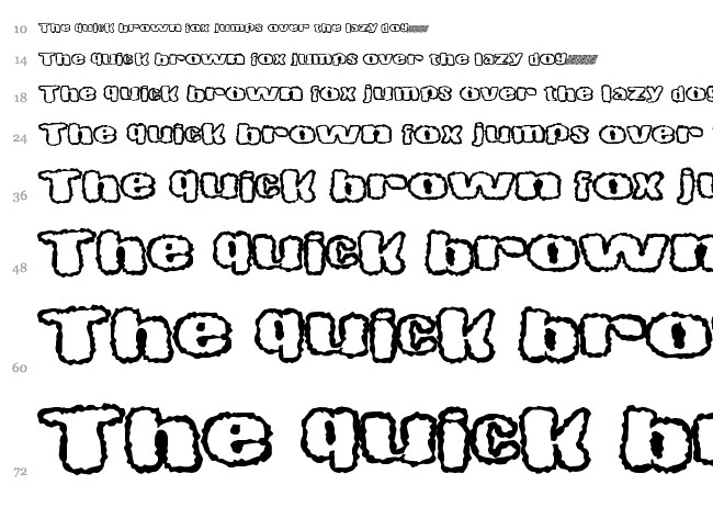 Little Spooky font waterfall