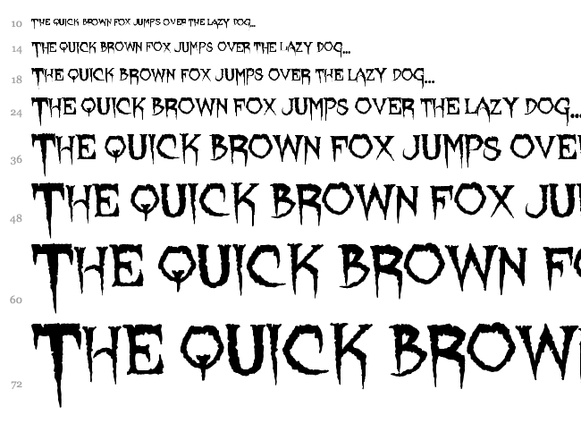 Lycanthrope font waterfall
