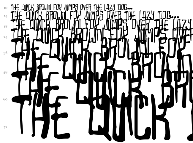 Madhouse font waterfall