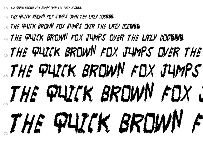 Major Scare font waterfall