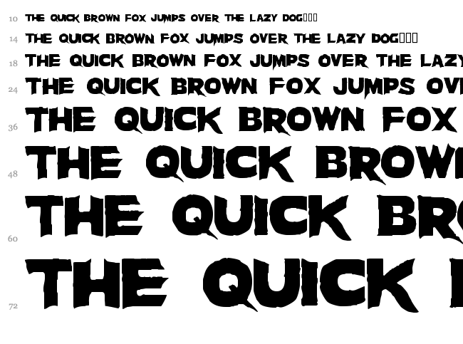 Massacre font waterfall