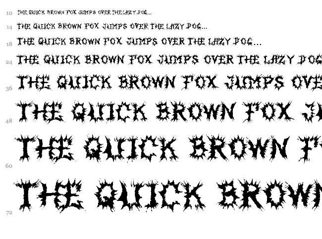 MB Horror House font waterfall