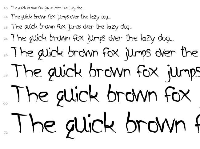 Metamorphosys font waterfall