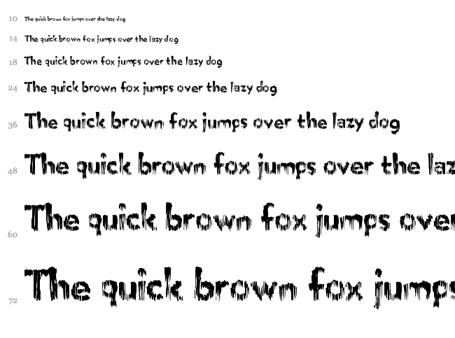 Micro Brew font waterfall