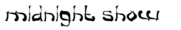 Midnight Show font