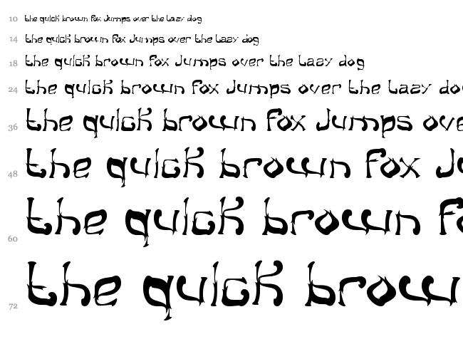 Midnight Show font waterfall