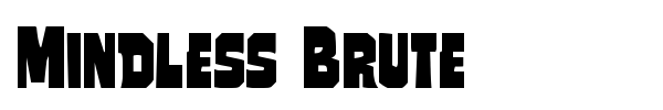 Mindless Brute font preview