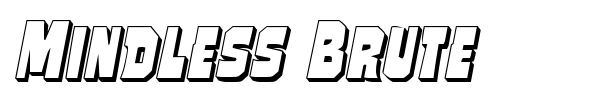 Mindless Brute font preview