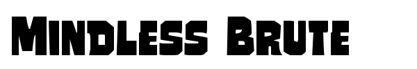 Mindless Brute font preview