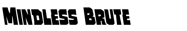 Mindless Brute font preview