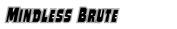 Mindless Brute font preview