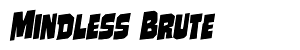 Mindless Brute font preview