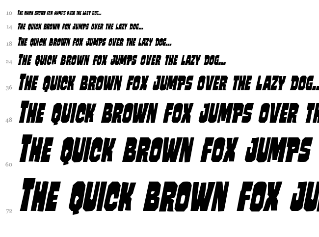Mindless Brute font waterfall