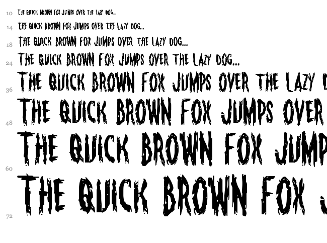 Monsterama font waterfall