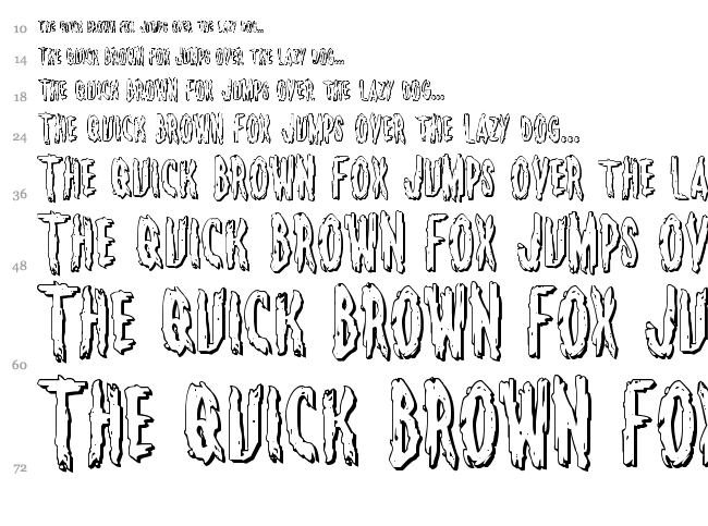 Monsterama font waterfall