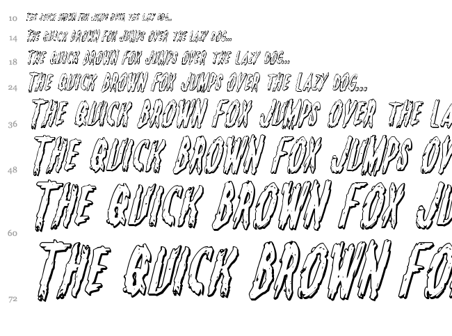 Monsterama font waterfall