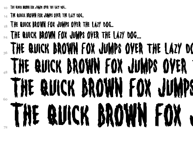 Monsterama font waterfall