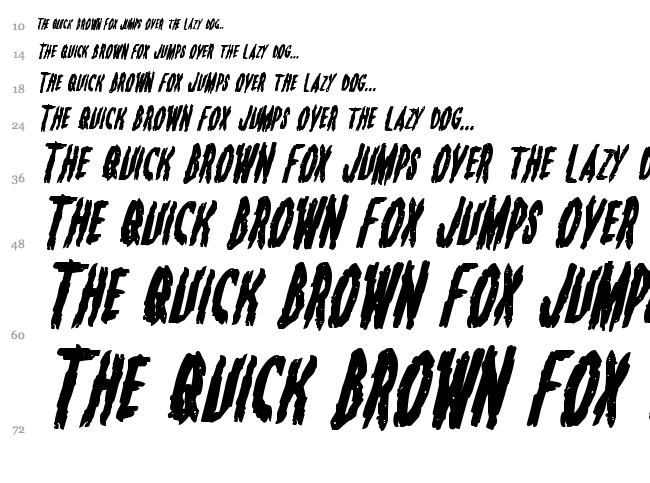 Monsterama font waterfall