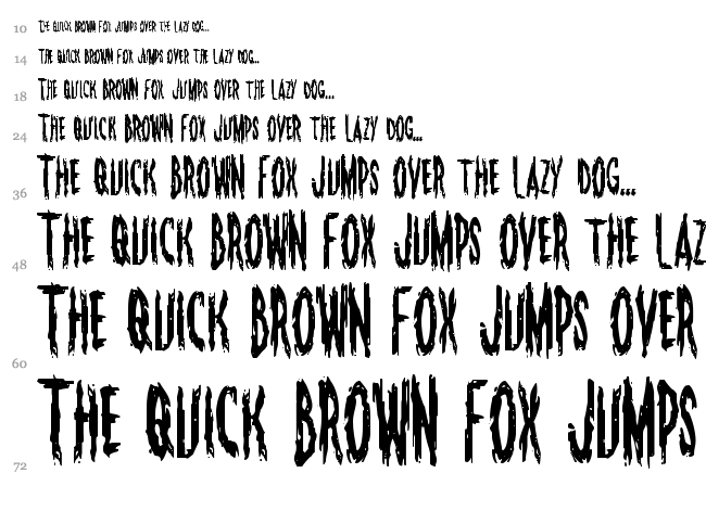 Monsterama font waterfall