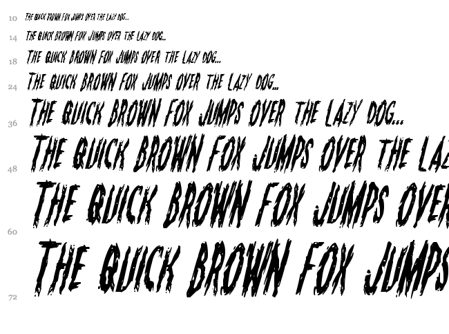 Monsterama font waterfall
