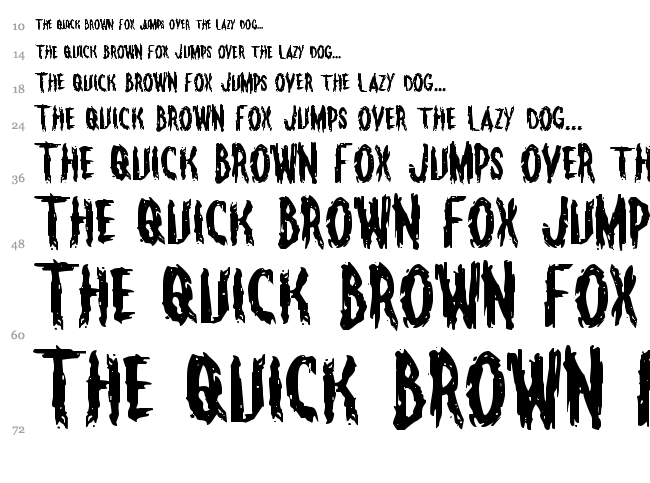 Monsterama font waterfall