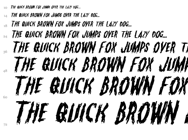 Monsterama font waterfall