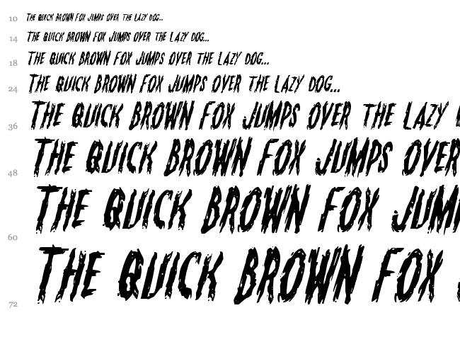 Monsterama font waterfall