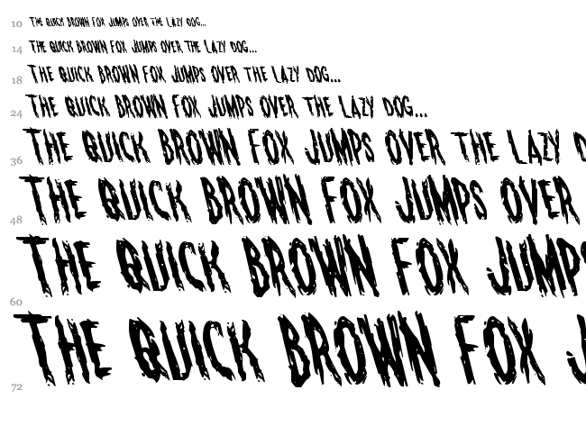 Monsterama font waterfall