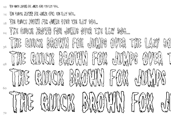 Monsterama font waterfall