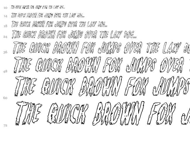 Monsterama font waterfall