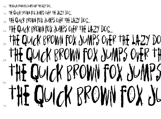 Monsterchild font waterfall