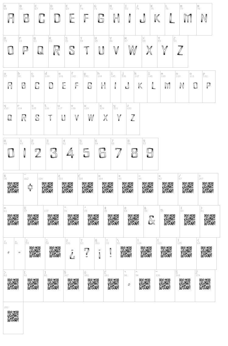 Monster Energy font map
