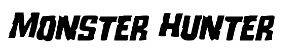 Monster Hunter font preview