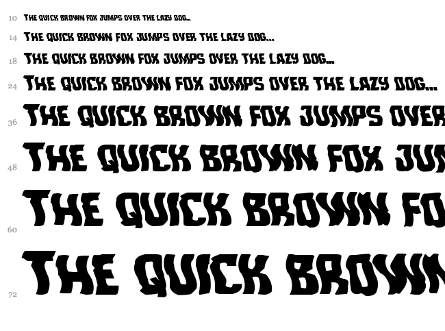 Monster Hunter font waterfall