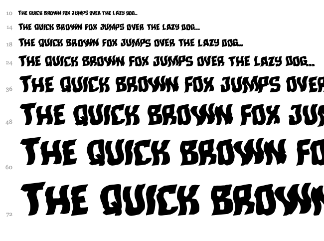 Monster Hunter font waterfall