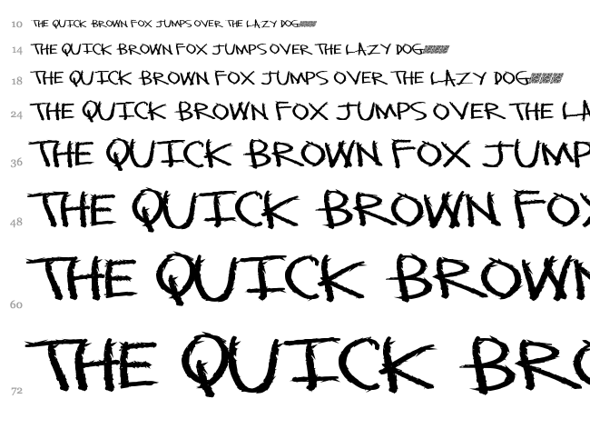 Monster Slash font waterfall