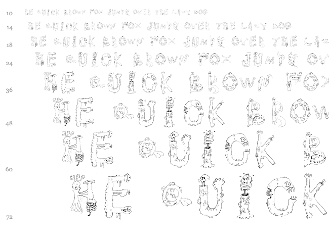 Monstros font waterfall