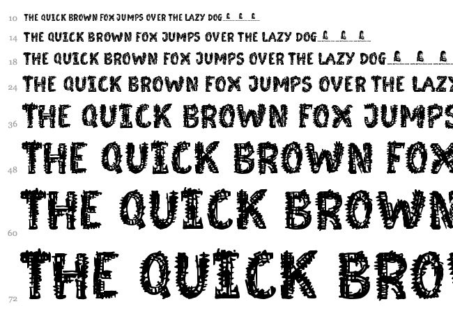 Moonstreet font waterfall