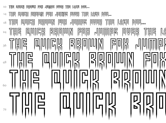 More than human font waterfall